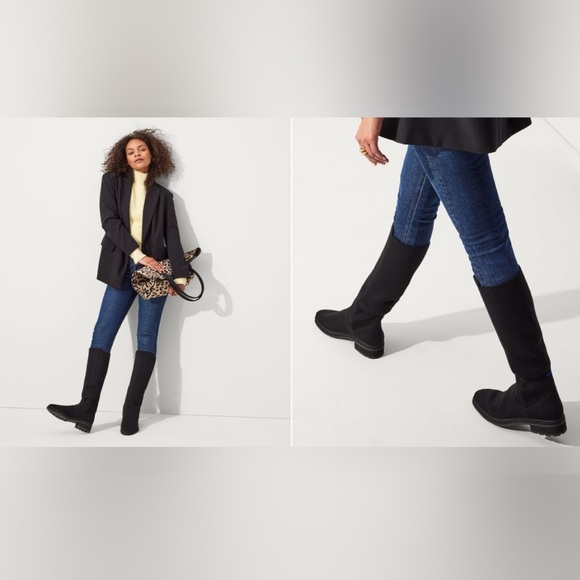 NEW Rothy’s “Tall Lug” Boot-Black Onyx-9.5-Pull On-Merino Wool Knit-Waterproof - Picture 16 of 16